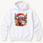 Christmas Highland Cow — garment mockup or size chart