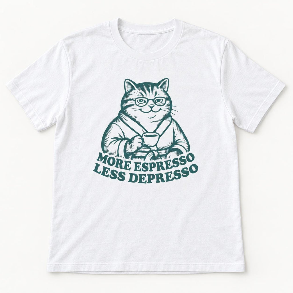 More Espresso Less Depresso — garment mockup or size chart
