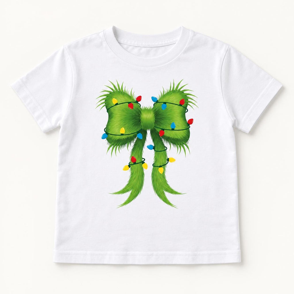 Green Christmas Bow — garment mockup or size chart
