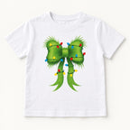 Green Christmas Bow — garment mockup or size chart