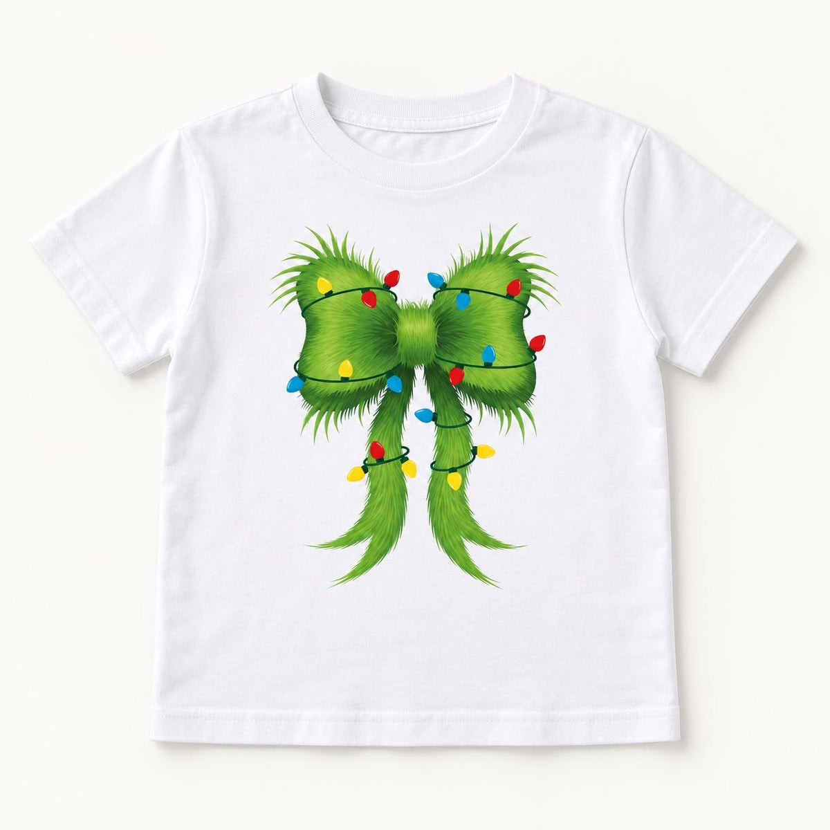 Green Christmas Bow — garment mockup or size chart