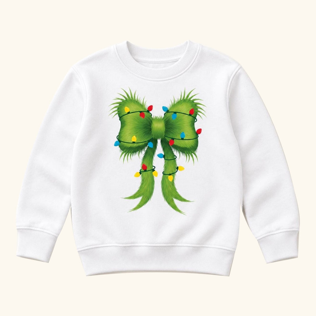 Green Christmas Bow — garment mockup or size chart