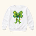 Green Christmas Bow — garment mockup or size chart