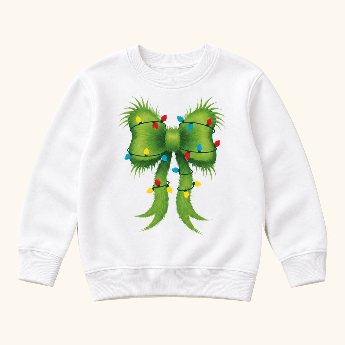 Green Christmas Bow — garment mockup or size chart