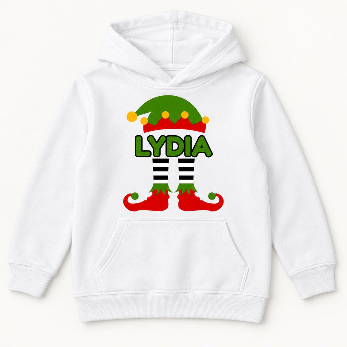 Personalized Elf Name — garment mockup or size chart