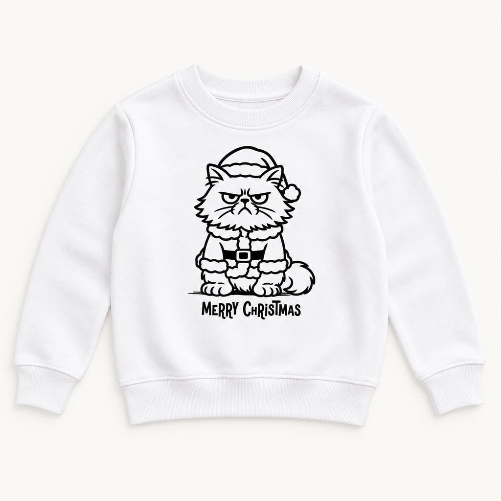Merry Christmas Grumpy Cat — garment mockup or size chart