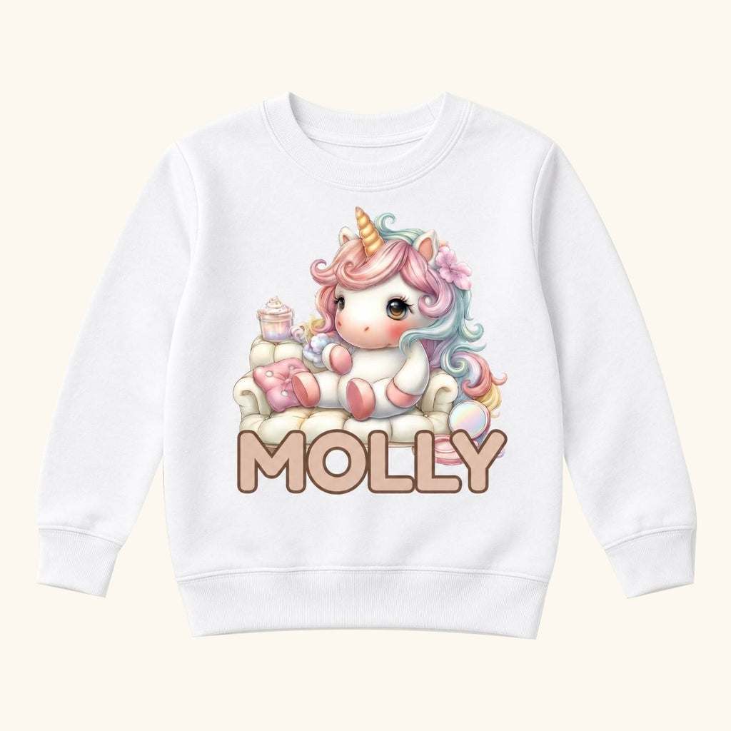 Personalized Unicorn Couch — garment mockup or size chart