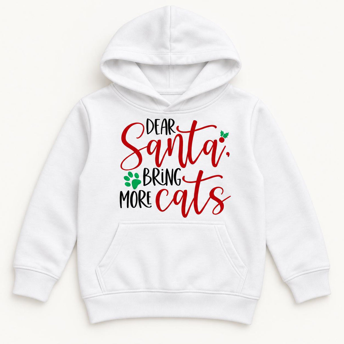 Dear Santa Bring More Cats — garment mockup or size chart