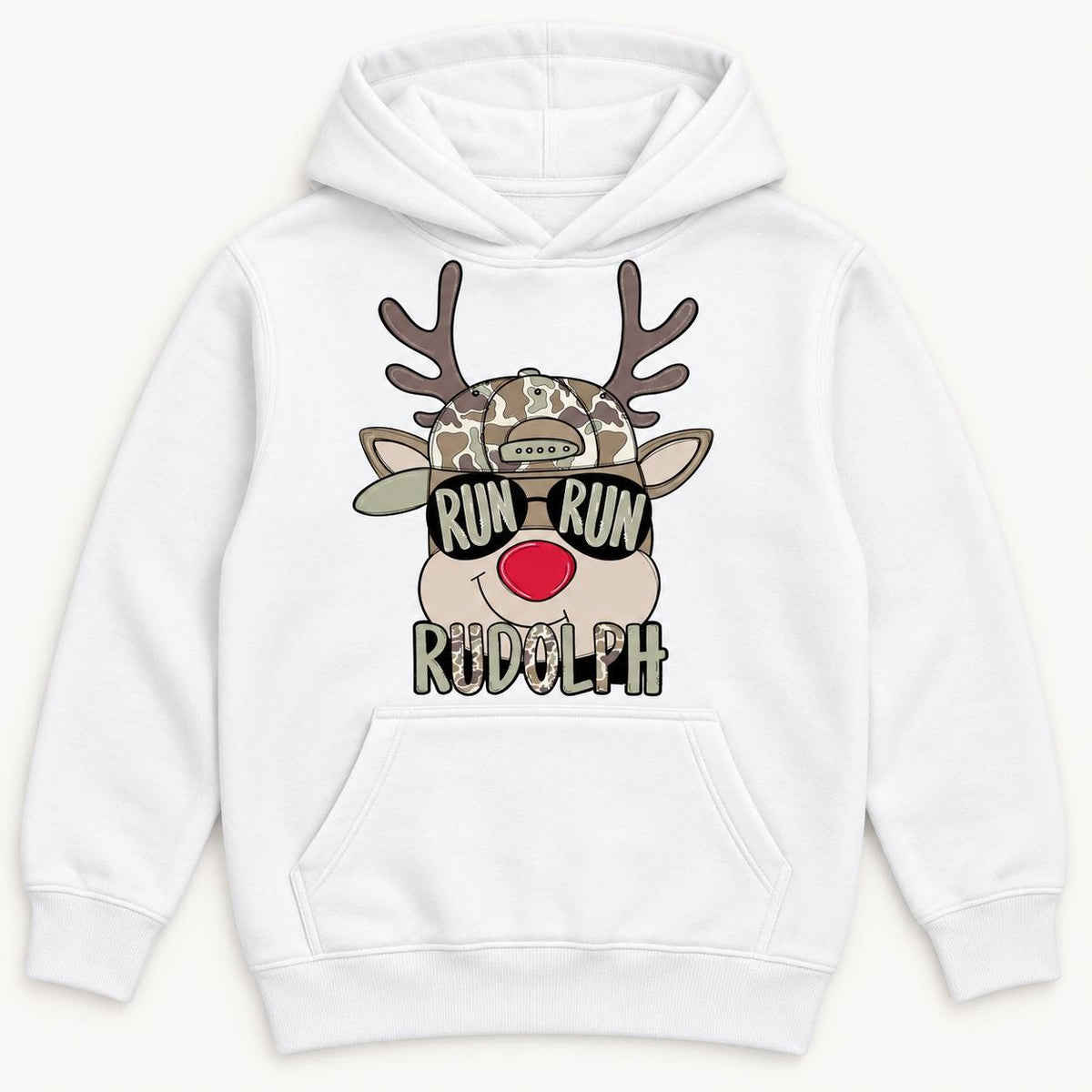 Run Run Rudolph — garment mockup or size chart
