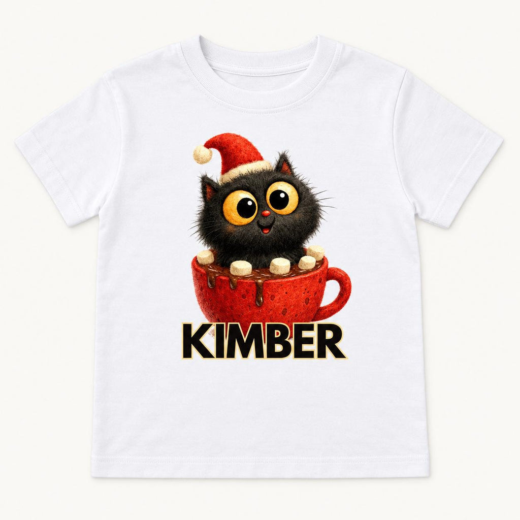 Personalized Christmas Cocoa Cat — garment mockup or size chart