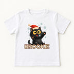 Personalized Christmas Snow Cat — garment mockup or size chart