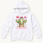 Personalized Cactus — Pink Hearts Succulent Custom Name Graphic — garment mockup or size chart