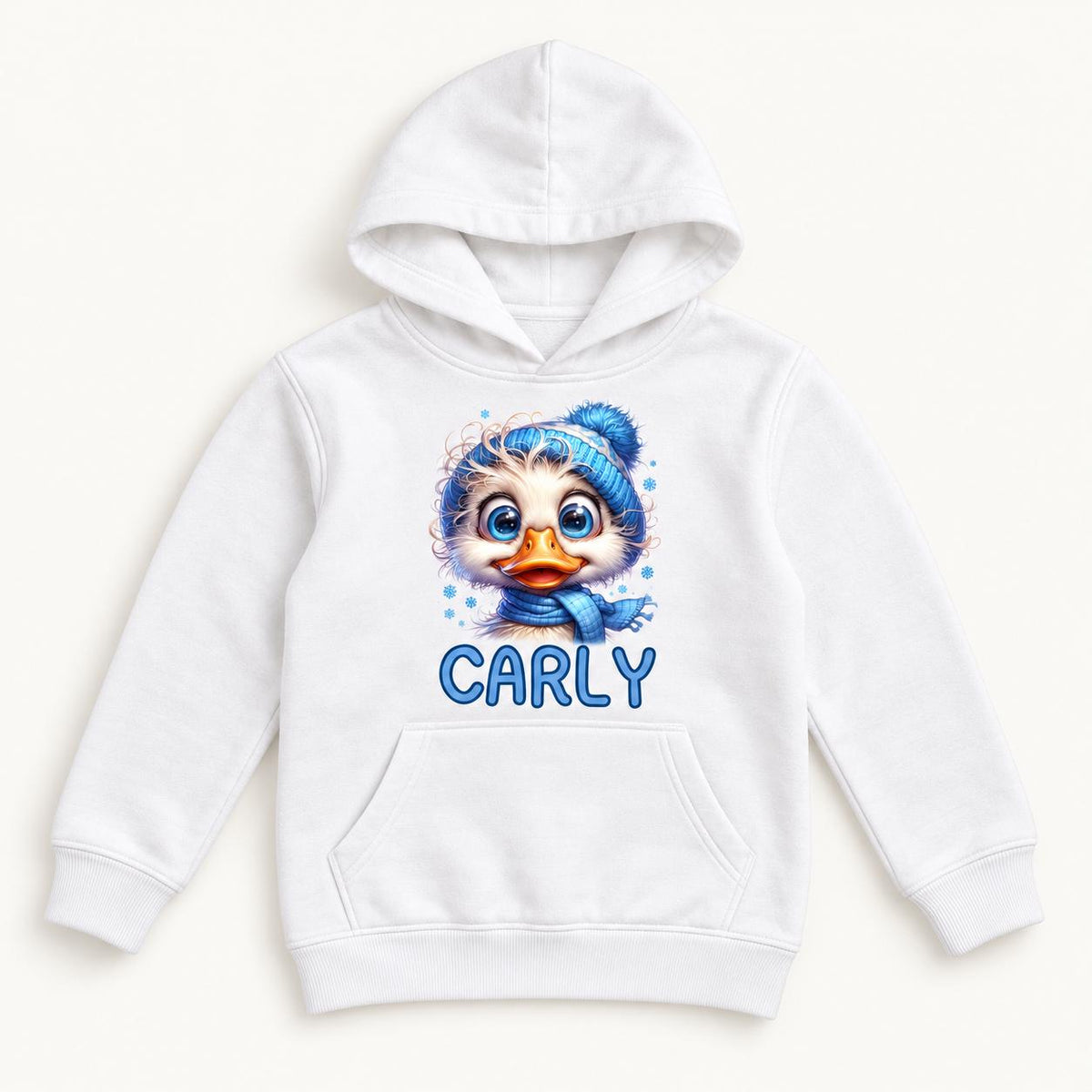 Personalized Winter Duck — garment mockup or size chart