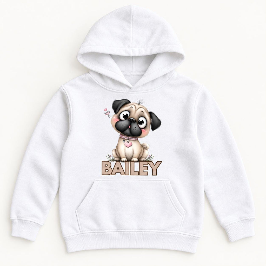 Personalized Pug Puppy — garment mockup or size chart