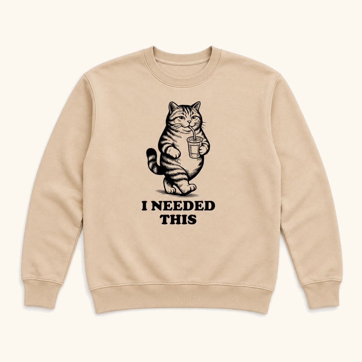 I Needed This Cat — garment mockup or size chart