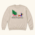 Dachshund Through the Snow Christmas — garment mockup or size chart