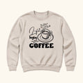 Life Begins After Coffee — garment mockup or size chart