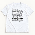 Tangled Christmas Lights — garment mockup or size chart