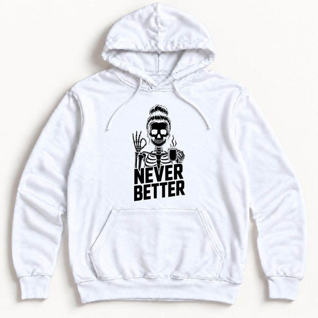 Never Better Skeleton — garment mockup or size chart