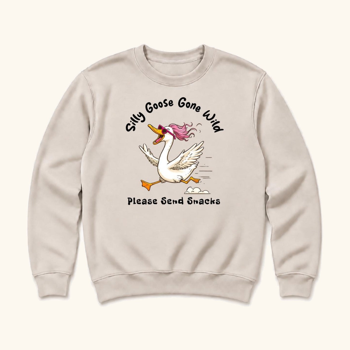 Silly Goose Gone Wild — garment mockup or size chart