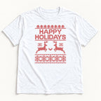 Happy Holidays Reindeer — garment mockup or size chart