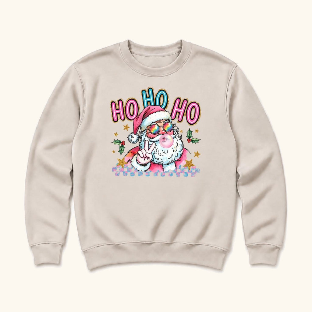 Bubble Gum Santa — garment mockup or size chart
