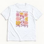 Sorry I'm Late Dilly Dallying Goose — garment mockup or size chart