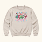 Merry Christmas Bow — garment mockup or size chart