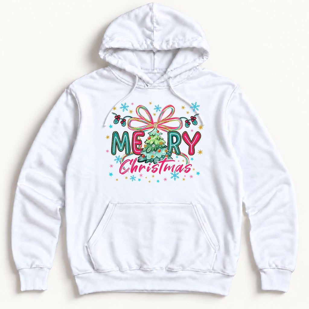 Merry Christmas Bow — garment mockup or size chart