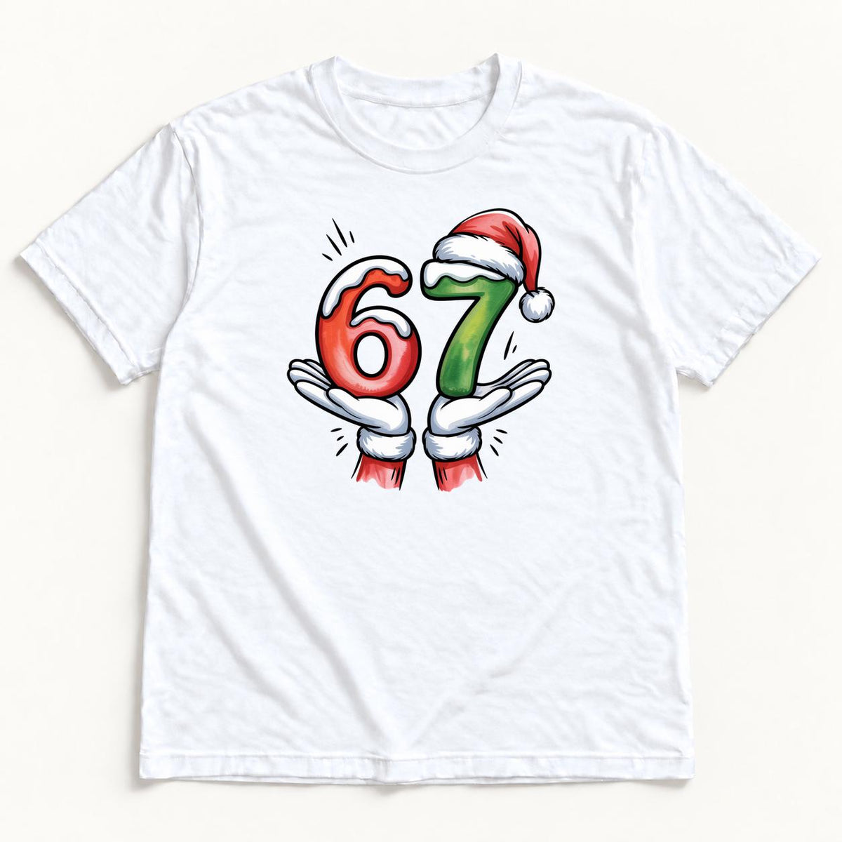67 Six Seven Christmas Santa — garment mockup or size chart