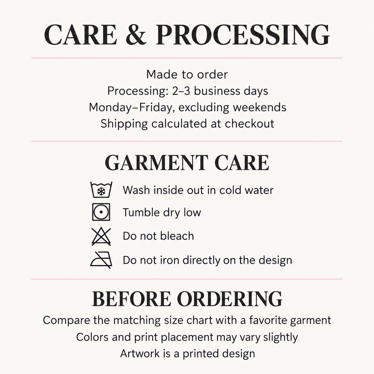 Just a Silly Goose — garment mockup or size chart