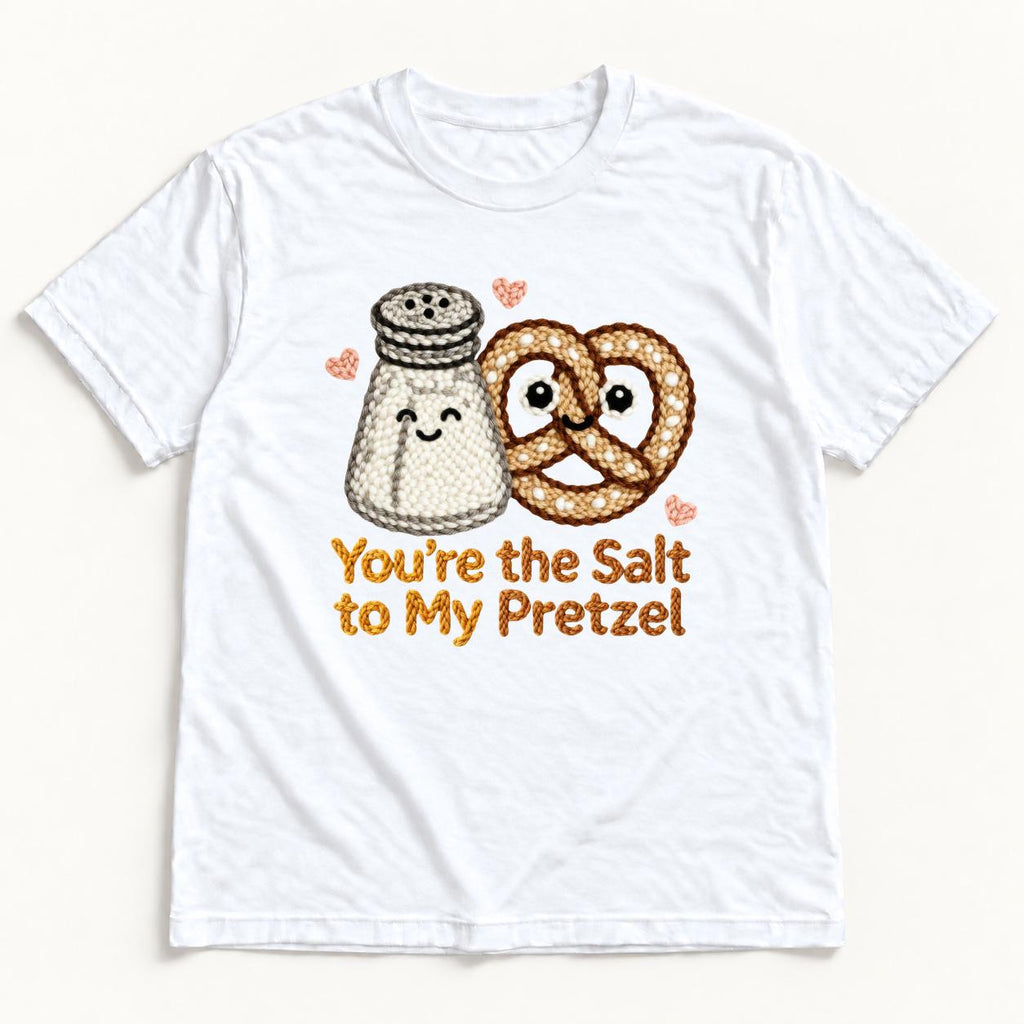 You’re the Salt to My Pretzel — garment mockup or size chart
