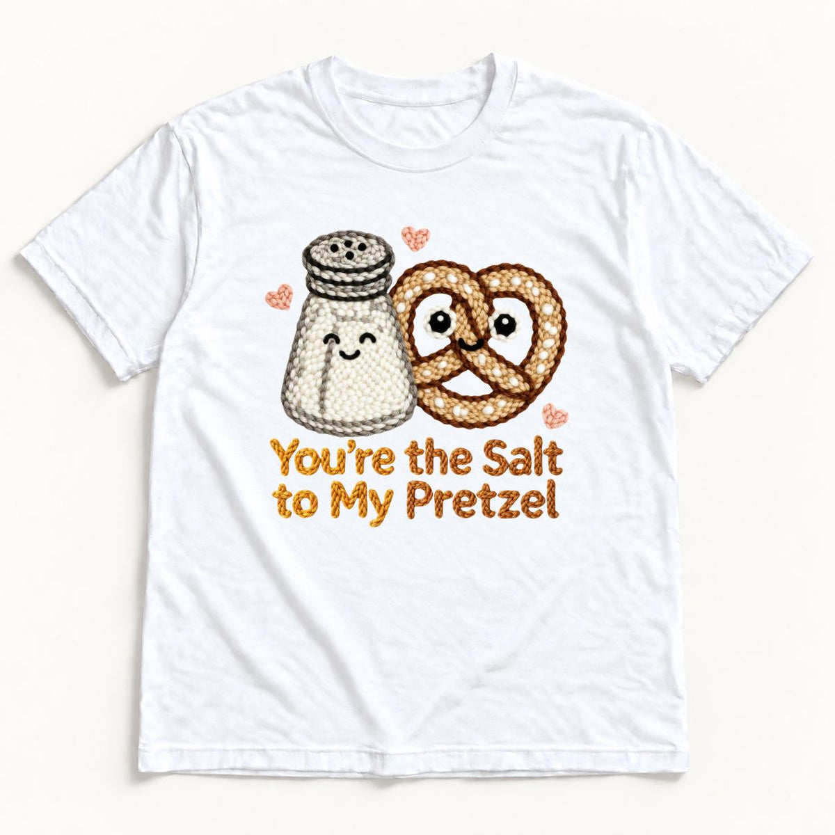 You’re the Salt to My Pretzel — garment mockup or size chart