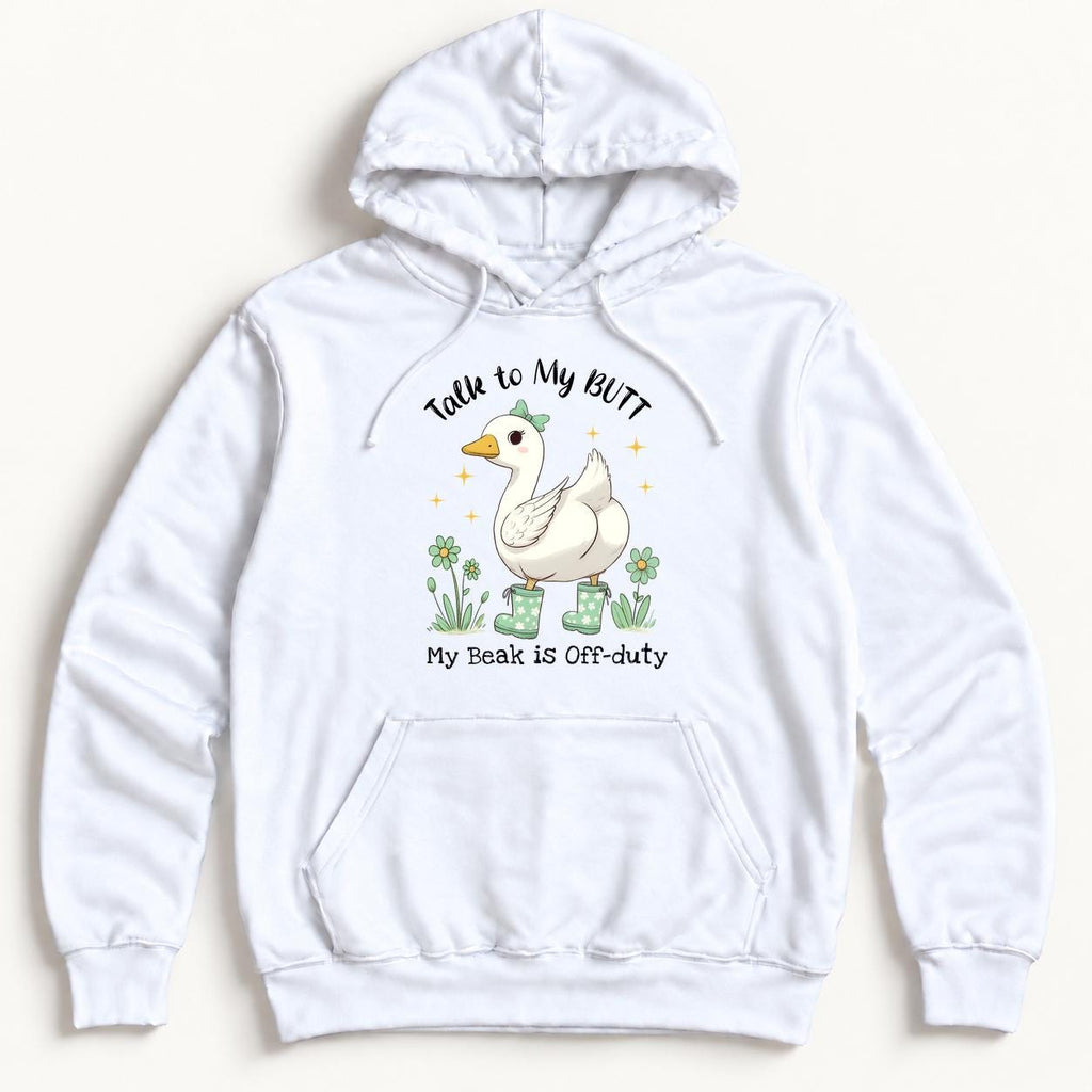 Talk to My Butt Goose — garment mockup or size chart