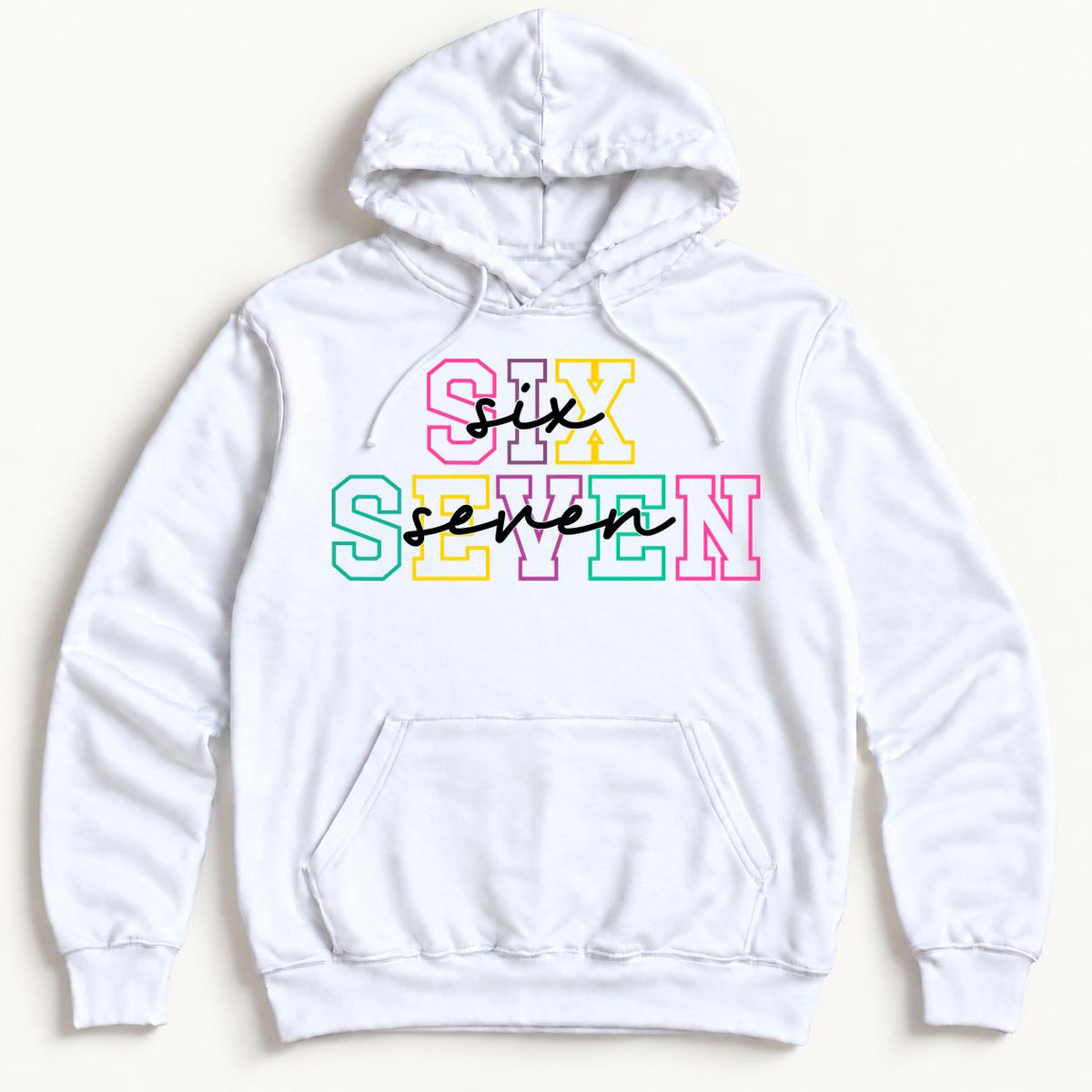 Six Seven — garment mockup or size chart
