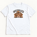 Overstimulated Highland Cow — garment mockup or size chart