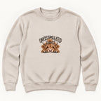 Overstimulated Highland Cow — garment mockup or size chart