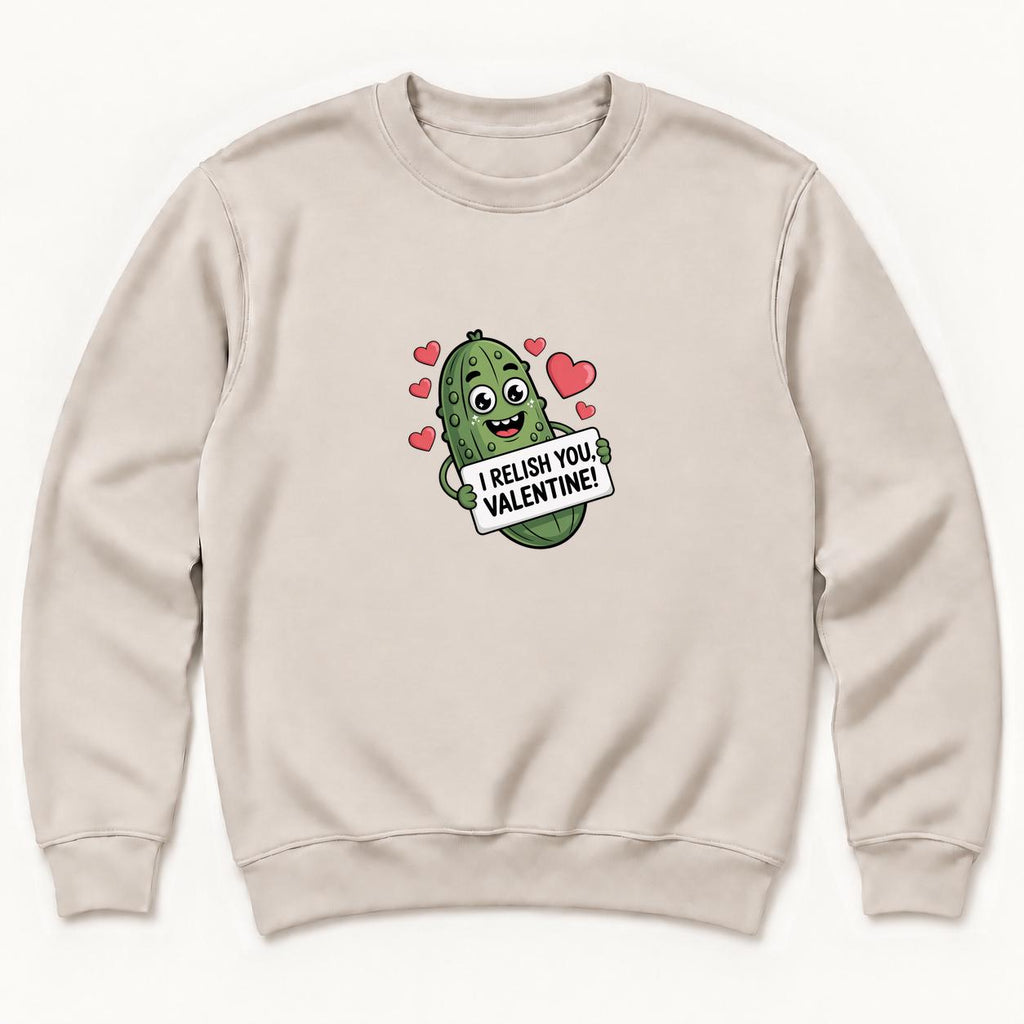 I Relish You Valentine — garment mockup or size chart