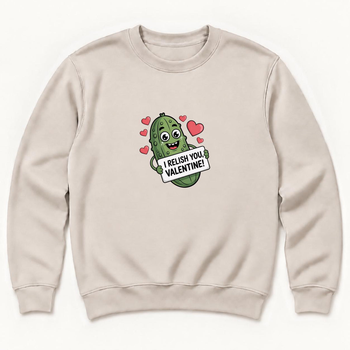 I Relish You Valentine — garment mockup or size chart