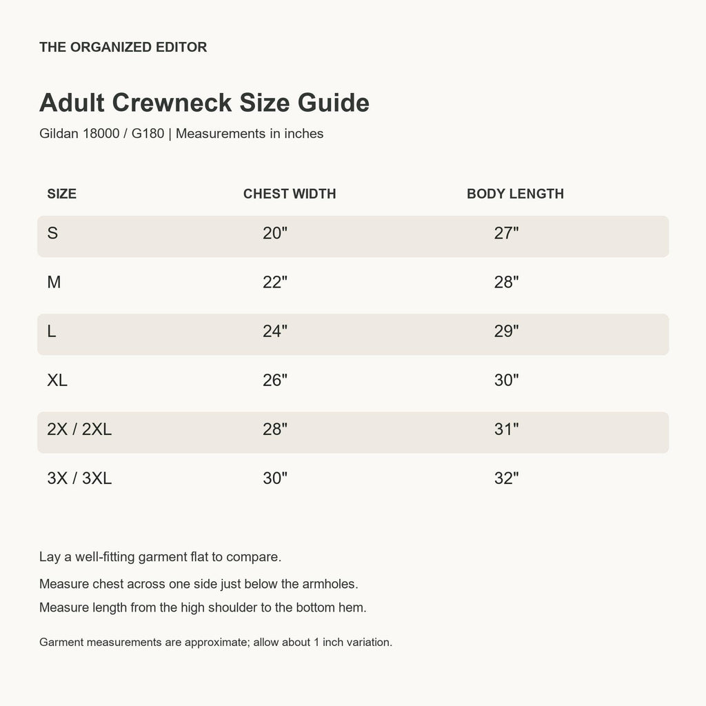 I Match Energy — garment mockup or size chart
