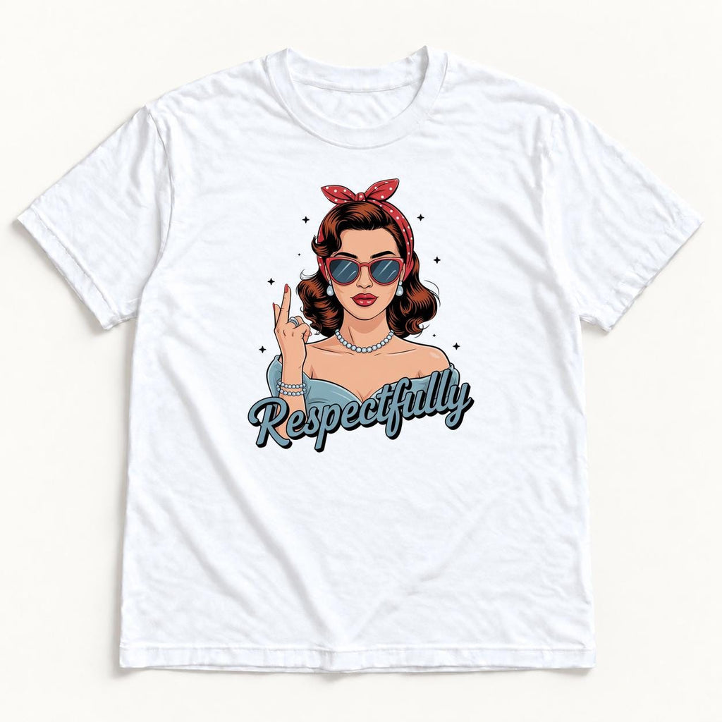 Respectfully — garment mockup or size chart
