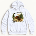 Believe Christmas Train — garment mockup or size chart