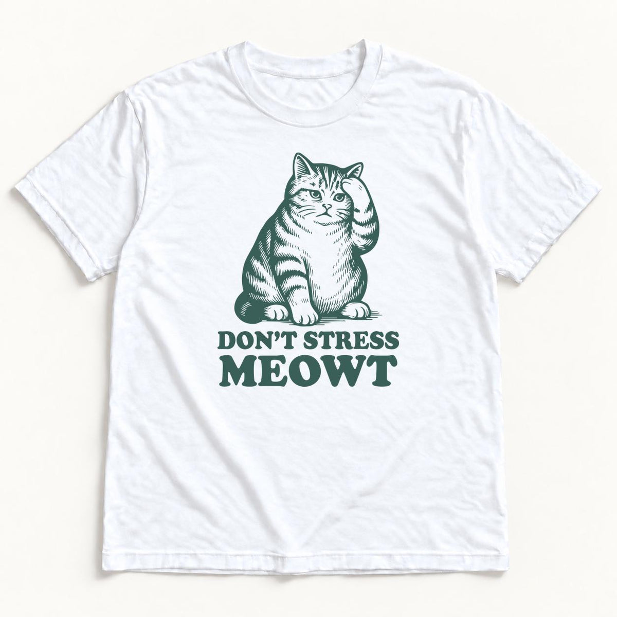 Don't Stress Meowt — garment mockup or size chart