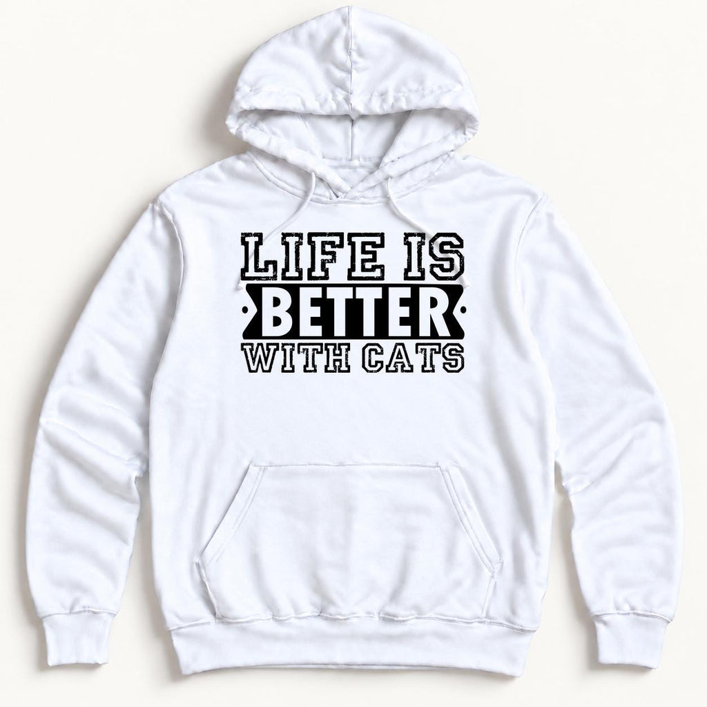 Life Is Better With Cats — garment mockup or size chart