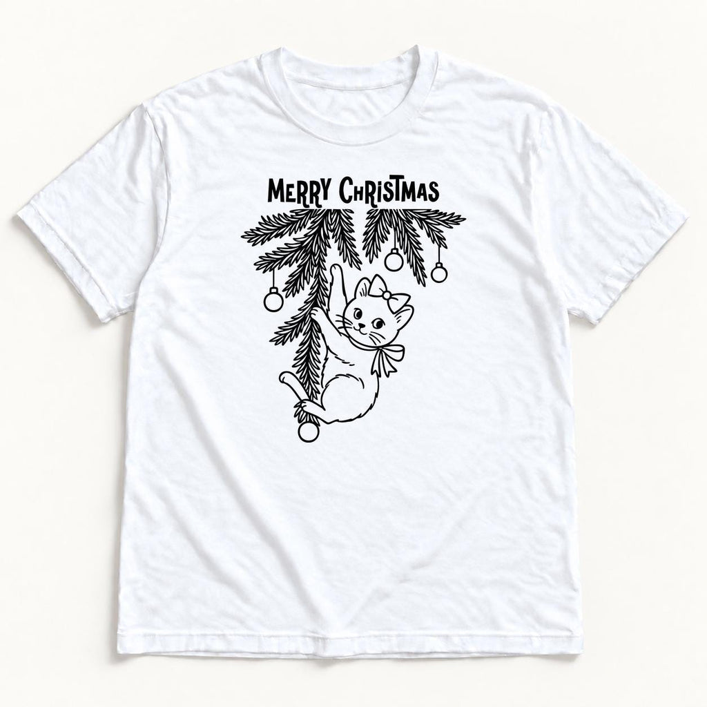 Merry Christmas Kitty — garment mockup or size chart