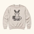 Merry Christmas Antler Cat — garment mockup or size chart