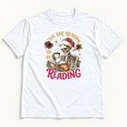 Tis the Season to Be Reading Skeleton — garment mockup or size chart