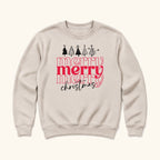 Merry Merry Merry Christmas — garment mockup or size chart