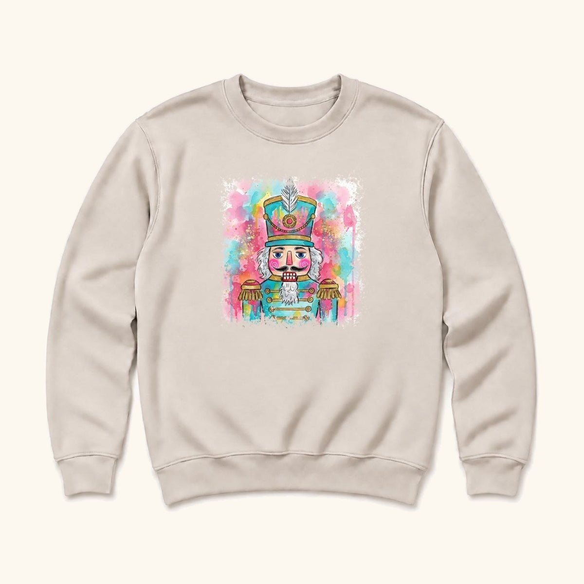 Watercolor Nutcracker Portrait — garment mockup or size chart