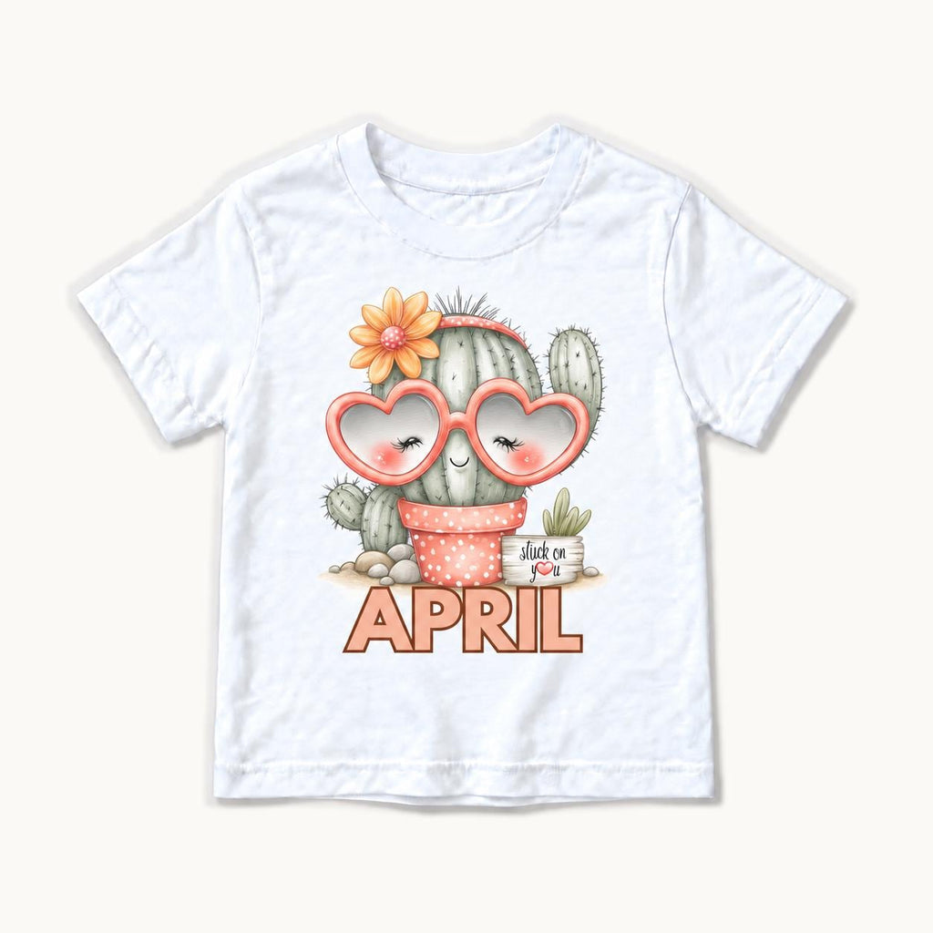 Personalized Cactus — Heart Glasses Cactus — garment mockup or size chart